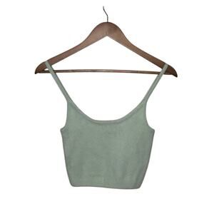 Kendall & Kylie Green Fuzzy Top Size XS